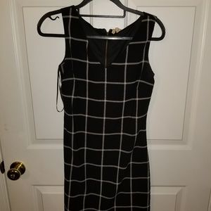 Black and white grid dress